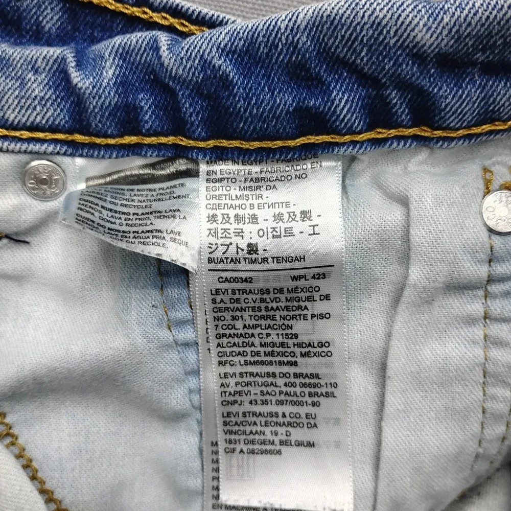 Levis 511 Slim Fit Light Wash Blue Denim Jeans Mens 32x30